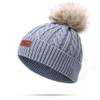 Kids Winter Warm Beanie Hat Scarf Set 2pcs Baby Knit Hat Scarf Thermal Pom Bobble Hat for Girls Boys Aged 1-8 (Grey(1 Ball hat),One Size) view 1