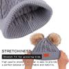 Kids Winter Warm Beanie Hat Scarf Set 2pcs Baby Knit Hat Scarf Thermal Pom Bobble Hat for Girls Boys Aged 1-8 (Grey(1 Ball hat),One Size) view 4