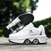 TAILORIA Four-Wheel 2-in-1 Roller Skate Shoes Unisex Roller Skates & Sneakers Detachable Skate Shoes Kids Sneakers with Wheels Skating view 3