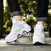 TAILORIA Four-Wheel 2-in-1 Roller Skate Shoes Unisex Roller Skates & Sneakers Detachable Skate Shoes Kids Sneakers with Wheels Skating view 3