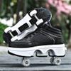 TAILORIA Four-Wheel 2-in-1 Roller Skate Shoes Unisex Skates Detachable Kids Sneakers with Wheels view 2