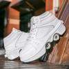 TAILORIA Four-Wheel 2-in-1 Roller Skate Shoes Unisex Kids Sneakers with Wheels Skating Roller Skates view 4