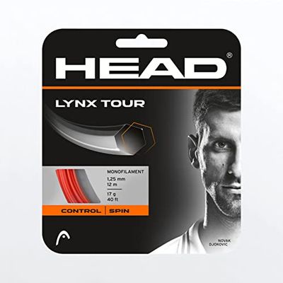 HEAD Lynx Tour Orange Monofilament Tennis String, 17g / 1.25mm (6 Sets)