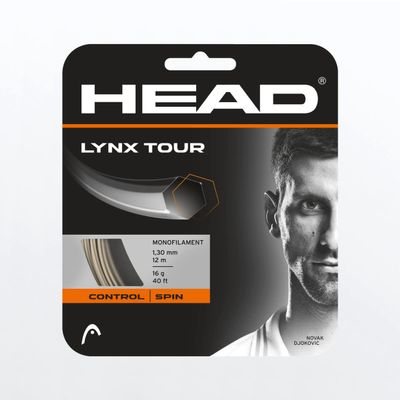 HEAD Lynx Tour Champagne Monofilament Tennis String, 16g / 1.30mm (8 Sets)
