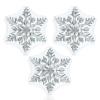 devembr Snowboard Stomp Pad, 3D Clear Snowflake Snowboarding Stomp Pads, PVC Material, 1.96" x 1.96", Transparent Pattern 3 Pack view 1
