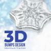 devembr Snowboard Stomp Pad, 3D Clear Snowflake Snowboarding Stomp Pads, PVC Material, 1.96" x 1.96", Transparent Pattern 3 Pack view 2
