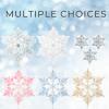 devembr Snowboard Stomp Pad, 3D Clear Snowflake Snowboarding Stomp Pads, PVC Material, 1.96" x 1.96", Transparent Pattern 3 Pack view 4