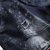Kaxiya2021 Men's Ripped Slim Biker Jeans Stretch Distressed Straight Patchwork Moto Denim Pants Hole Patch Jean Trousers (42,Black) view 3