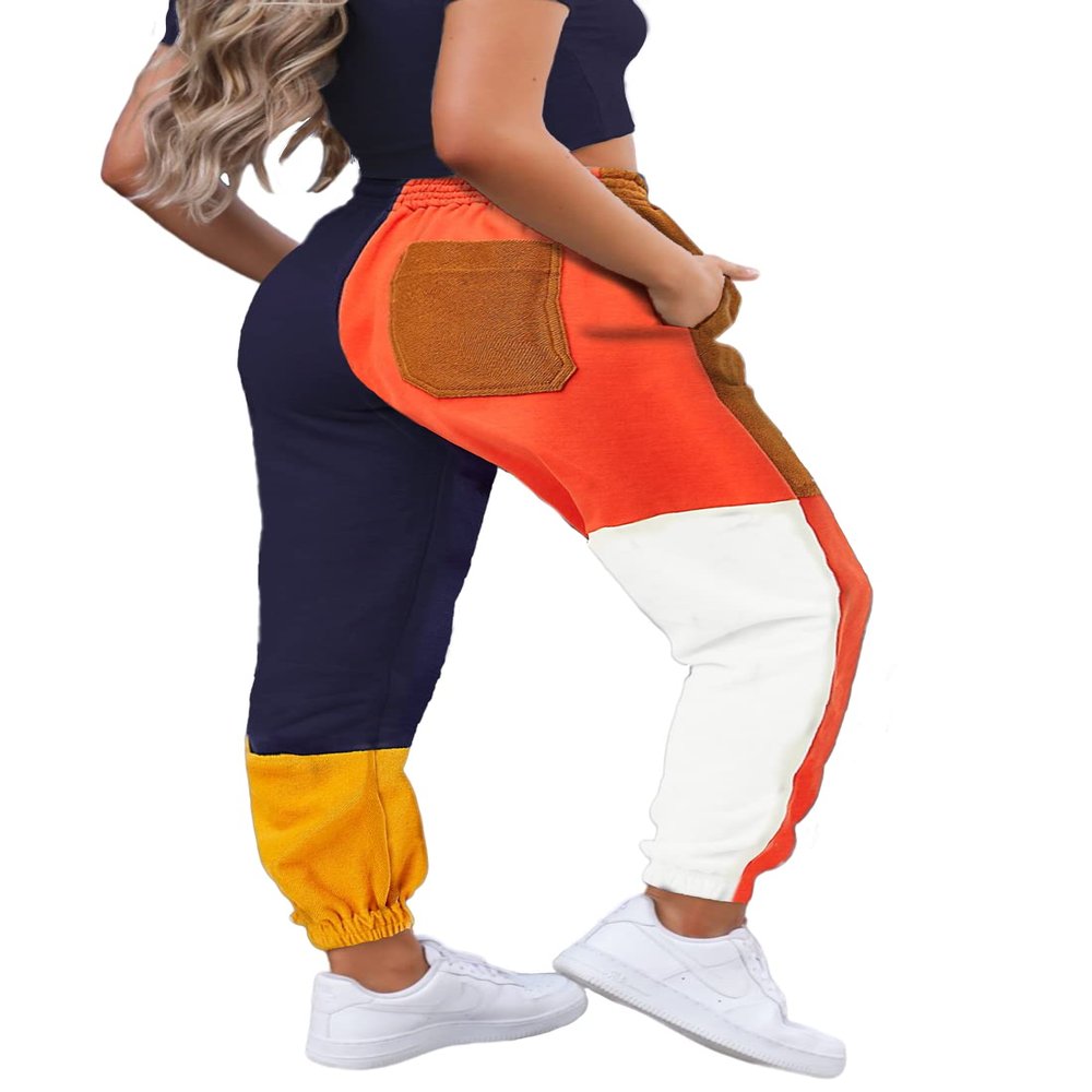 Waitfairy Sweatpants Women - Joggers for Women High Waist Baggy Sweat Pants for Womens Joggers with Pockets Multicolor XS