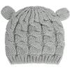 ZJXC Baby Hat Glove Set Soft Newborn Mittens Baby Girl Boys Knitted Toddler Cap Infant Winter Mitten Sets (Grey,0-3 Months) view 2