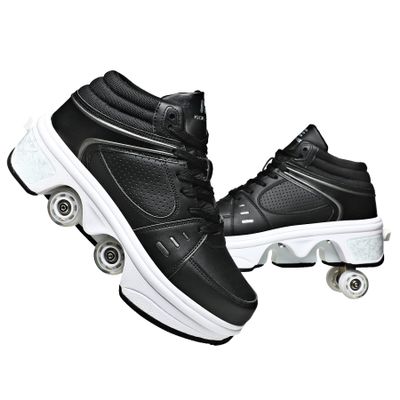 TAILORIA Four-Wheel 2-in-1 Roller Skate Shoes Unisex Roller Skates Detachable Kids Sneakers with Wheels Skating