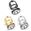 2pcs Stainless Steel Bottle Opener Rings Set Spinner Chain Thumb Beer Bar Opening Ring for Men Women Creative Party Jewelry-Black 12 view 2