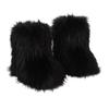 Saralis Girls Fur Snow Boots Fluffy Furry Boots For Women Children Winter Warm Boot Fuzzy Cute Rubber Flat Non-slip Kids Boots Outdoor Flat Shoes (Black-1, 12, numeric_12) view 1