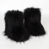 Saralis Girls Fur Snow Boots Fluffy Furry Boots For Women Children Winter Warm Boot Fuzzy Cute Rubber Flat Non-slip Kids Boots Outdoor Flat Shoes (Black-1, 12, numeric_12) view 2