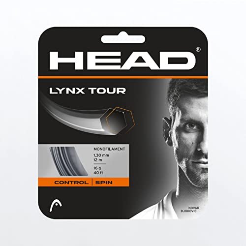 HEAD Lynx Tour Grey Monofilament Tennis String, 17g / 1.25mm (6 Sets)