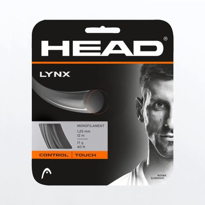 HEAD Lynx Anthracite Monofilament Tennis String, 17g / 1.25mm (4 Sets)