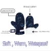 Slivery Color Toddler Mittens Kids Winter Warm Gloves Lined Fleece Gloves Waterproof Snow Baby Mitten for Boys Navy Dinosaur 2-4T view 2