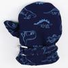 Slivery Color Toddler Mittens Kids Winter Warm Gloves Lined Fleece Gloves Waterproof Snow Baby Mitten for Boys Navy Dinosaur 2-4T view 3