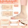 Geyoga 2 Pairs Ice Skating Socks for Women Figure Skating Protect Tendon Heel Ankle Padded Guards Sleeve Pad Ski Splints(Beige Color) view 3