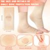Geyoga 2 Pairs Ice Skating Socks for Women Figure Skating Protect Tendon Heel Ankle Padded Guards Sleeve Pad Ski Splints(Beige Color) view 4