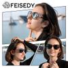 FEISEDY Womens Polarized Sunglasses, Trendy Elegant Colored Frame for Ladies, UV400 Protection B2760 Pink Lropard view 2