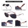 FEISEDY Womens Polarized Sunglasses, Trendy Elegant Colored Frame for Ladies, UV400 Protection B2760 Pink Lropard view 4