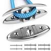 WTMORE Boat Cleat 6 inch 316 Stainless Steel Folding Cleats Marine Grade Rope Cleat Flip Up Dock Cleat for Boat Kayak and Decoration with Fastener, 2 Pack view 1