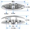 WTMORE Boat Cleat 6 inch 316 Stainless Steel Folding Cleats Marine Grade Rope Cleat Flip Up Dock Cleat for Boat Kayak and Decoration with Fastener, 2 Pack view 2