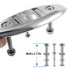 WTMORE Boat Cleat 6 inch 316 Stainless Steel Folding Cleats Marine Grade Rope Cleat Flip Up Dock Cleat for Boat Kayak and Decoration with Fastener, 2 Pack view 3