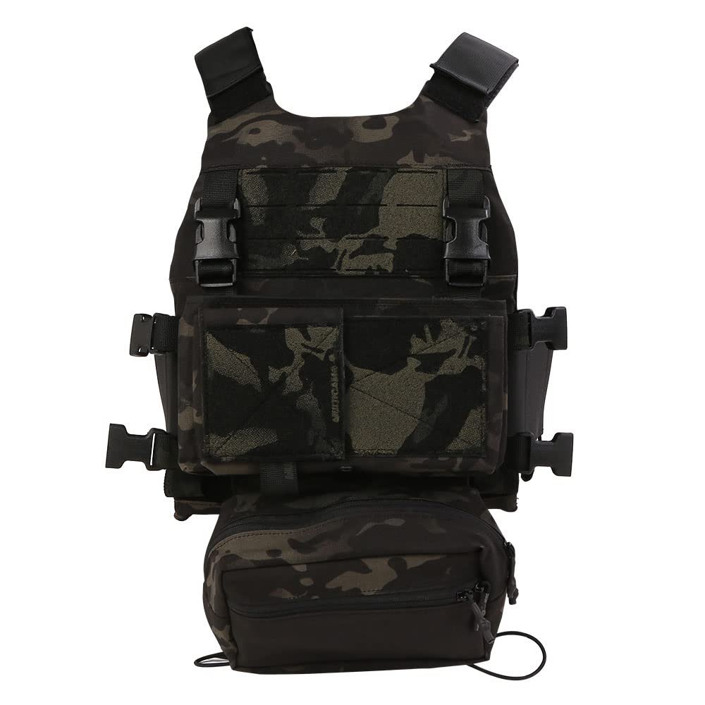 EMERSONGEAR SS Style Multifunctional Tac Vest Set,Adjustable Lightweight Mil PC Vest Suitable for Beginners