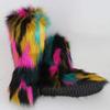 Saralis Girls Fur Snow Boots Fluffy Furry Boots For Women Children Winter Warm Boot Fuzzy Cute Rubber Flat Non-slip Kids Boots Outdoor Flat Shoes (Colorful-4, 12.5, numeric_12_point_5) view 3