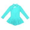 LiiYii Girls Figure Ice Skating Dress Roller Skating Leotard Tutu Skirt Tulle Splice Gymnastics Ballet Dance Dresses Mint Green 8 Years view 3