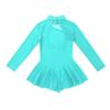 LiiYii Girls Figure Ice Skating Dress Roller Skating Leotard Tutu Skirt Tulle Splice Gymnastics Ballet Dance Dresses Mint Green 8 Years view 4