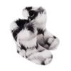 Saralis Girls Fur Snow Boots Fluffy Furry Boots For Women Children Winter Warm Boot Fuzzy Cute Rubber Flat Non-slip Kids Boots Outdoor Flat Shoes (Black and White Flowers, 10.5, numeric_10_point_5) view 1