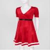 YiZYiF Women's Mrs Santa Claus Long Sleeve Costume Christmas Fancy Dress Outfits V Neck Red X-Large view 4