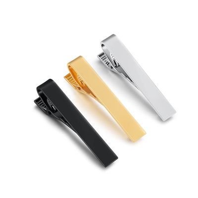 1-3 Pcs Tie Clips for Men Tie Bar Clip Set for Regular Ties Necktie Suitable for Wedding Business Tie Pin Clips-3pcs short