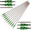 HANDBAIGE 28/29/30/31Inch Pure Carbon Arrow Archery Real Turkey Feather Practise Competition Hunting Spine 400/500 for Recurve Long Traditional Bow and Compound Bow (Pack of 6) (31 Inch,Spine 500) view 1