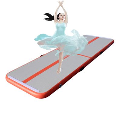 LYWY Travel Yoga Mat Thin,1M Thick Air Gymnastics Training Mat with Electric Air Pump Suitable for Gym Yoga Training Outdoor Swimming,Orange,1x2x1m