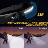 Avlxt LED Headlamp Rechargeable Flashlight, 230 Wide Beam Headlight, Head Lamp with Motion Sensor Bright 5 Modes, Lightweight Outdoor Waterproof Head Light for Camping, Running, Hiking, Fishing view 3