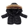 Ikevan Winter Zipper Hooded Coat Parka Child Kids Solid Color Hoodie Zipper Coats Keep Warm Jacket Clothes 6M-5Y (Black, 18-24 Months) view 1