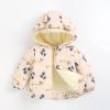 Ikevan Kid Warm Winter Coat With Hood Toddler Baby Boys Girls Cartoon Windproof Warm Outerwear Jacket 6M-5T (Beige, 2-3 Years) view 2