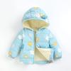 Ikevan Kid Warm Winter Coat With Hood Toddler Baby Boys Girls Cartoon Windproof Warm Outerwear Jacket 6M-5T (Sky Blue, 12-18 Months) view 2