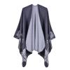 Lncropo Women's Shawls Wraps Winter Open Front Poncho Cape Oversized Cardigan Sweater,Series B27-grey view 1