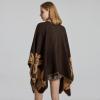 Lncropo Women's Shawls Wraps Winter Open Front Poncho Cape Oversized Cardigan Sweater,Series B27-grey view 4