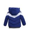 Ikevan Kids Boys Thick Cotton Padded Parka Jacket Toddler Winter Stripe Jacket Zipper Hooded Windproof Coat 12M-4T (Blue, 2-3 Years) view 2