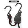 DAJAVE 4 Pack Kayak Rope Tie Downs Ratchet Straps, 1/4" x 11.8ft Kayak Ratchet Tie Downs Canoe Bow and Stern Tie Down Straps, Heavy Duty Adjustable Rope Clip Tie Down Kayak and Canoe Accessories view 4
