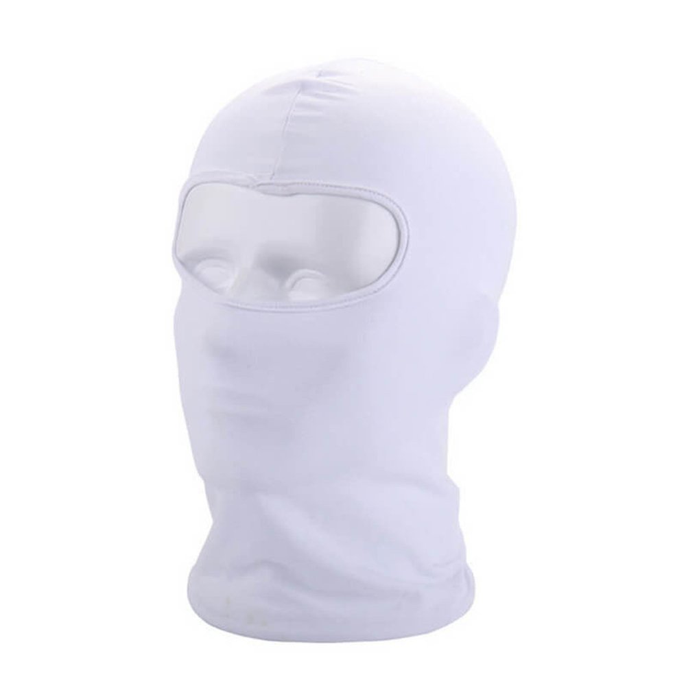 Bluelanss Balaclava Ski Facemask, Motorcycle Cycling Neck Warmer for Helmet, Windproof UV Protector Scarf Ski Masks for Men/Women Balaclava Hat Helmet Liner Balaclava Full Facemask White, One Size