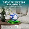 Better Display Cases Acrylic Display Case for Collectibles, Full Size Soccer Ball Display Case,Yellow Risers & Turf Base, Handcrafted Showcase Box.DIM;9.75" L x 9.75" W x 9.75" H. (B02/A027) view 2