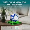 Better Display Cases Acrylic Display Case for Collectibles, Full Size Soccer Ball Display Case,Green Risers & Turf Base, Handcrafted Showcase Box.DIM;9.75" L x 9.75" W x 9.75" H. (B02/A027) view 2