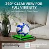 Better Display Cases Acrylic Display Case for Collectibles, Full Size Soccer Ball Display Case,Navy Blue Risers & Turf Base, Handcrafted Showcase Box.DIM;9.75" L x 9.75" W x 9.75" H. (B02/A027) view 2